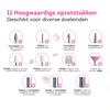 Diverse opzetstukken voor onze draadloze elektrische nagelvijl. Perfect voor veelzijdige nagelverzorging thuis en onderweg