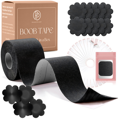 complete boob tape set - zwart