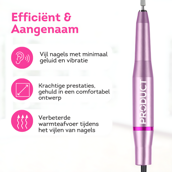 Efficiënt en aangenaam: onze elektrische nagelvijl biedt moeiteloze nagelverzorging voor een perfect resultaat