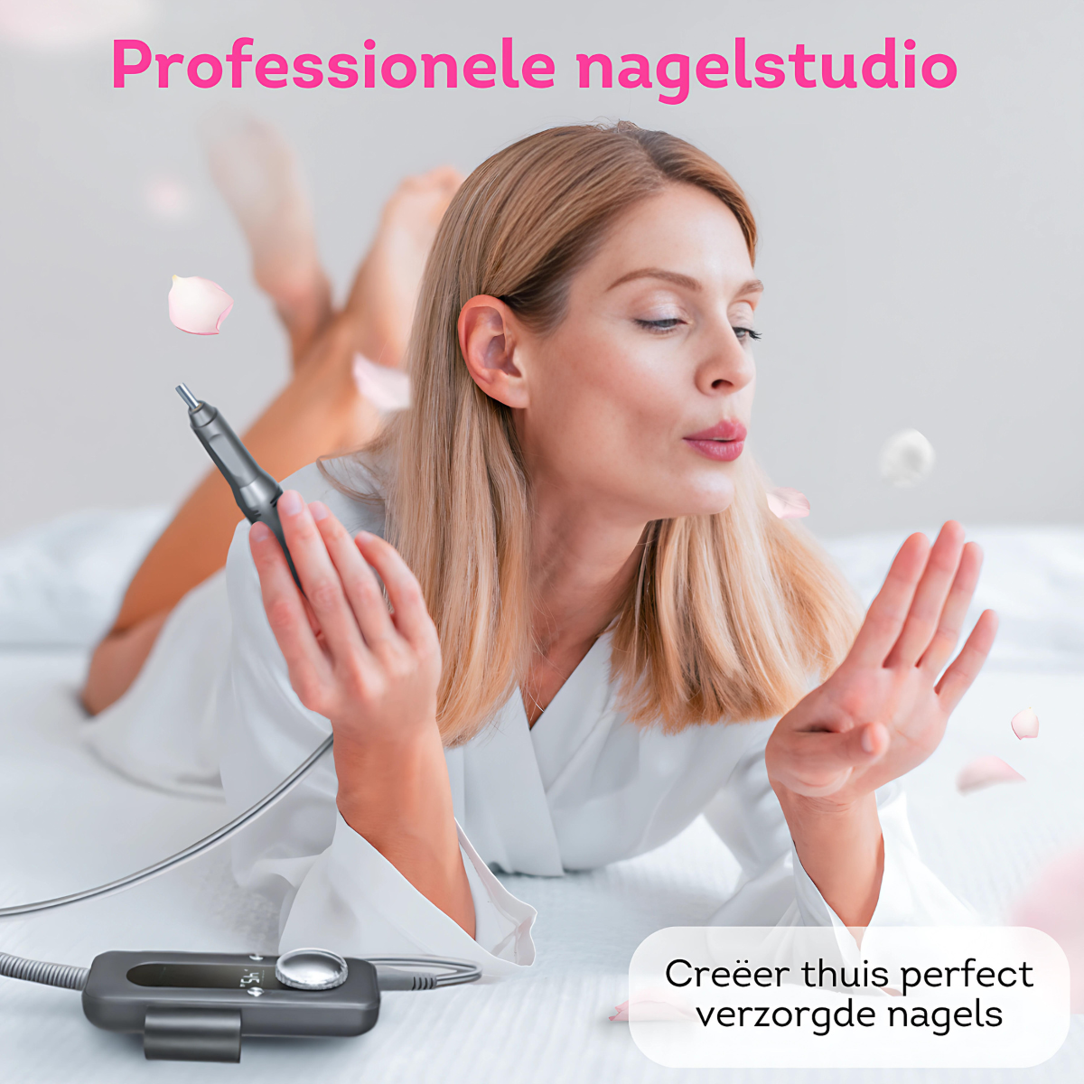 Creëer professionele nagelstudioresultaten thuis met onze nagelfrees. Perfectie binnen handbereik, waar je ook bent!